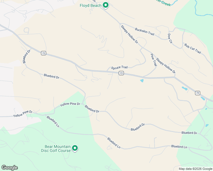 map of restaurants, bars, coffee shops, grocery stores, and more near 2230 County Road 72 in Bailey