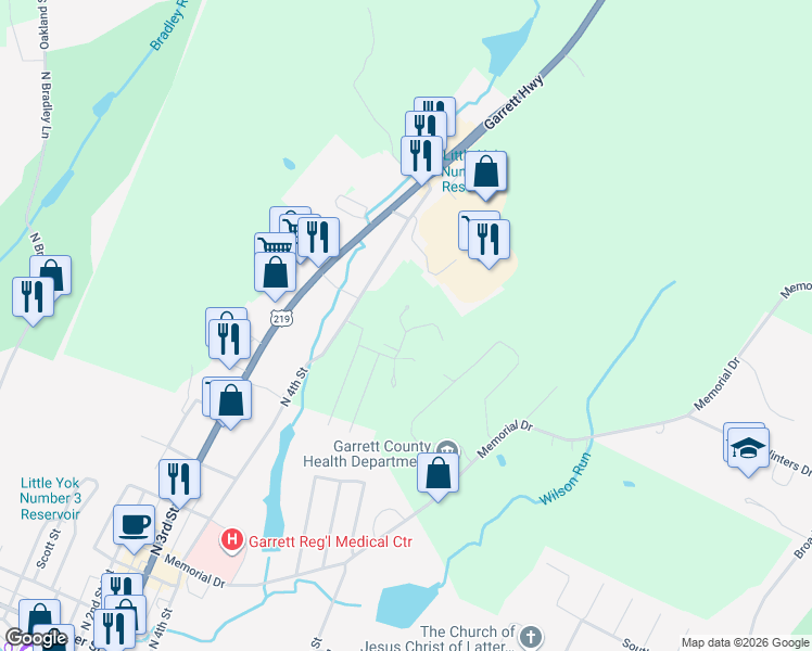 map of restaurants, bars, coffee shops, grocery stores, and more near 10 Sunset Drive in Oakland