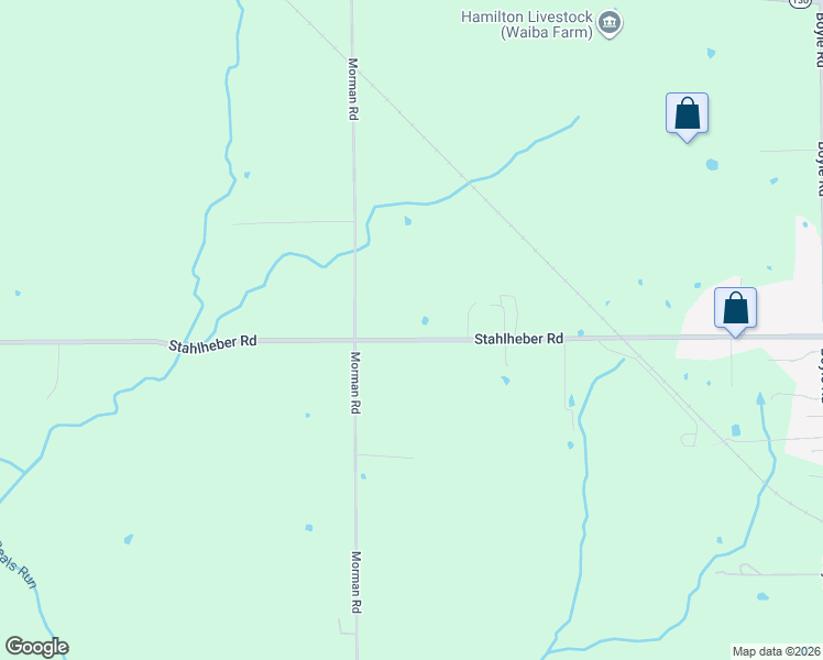 map of restaurants, bars, coffee shops, grocery stores, and more near 2526 Stahlheber Road in Hamilton