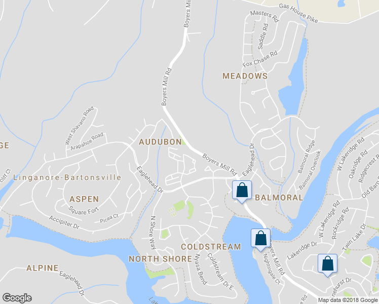 map of restaurants, bars, coffee shops, grocery stores, and more near 10279 White Pelican Way in New Market
