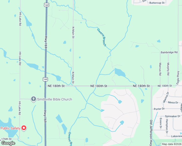 map of restaurants, bars, coffee shops, grocery stores, and more near 500 Northeast 180th Street in Smithville