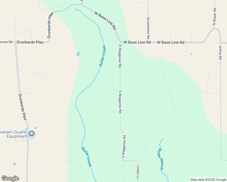 map of restaurants, bars, coffee shops, grocery stores, and more near 156 South Waggoner Road in Paragon