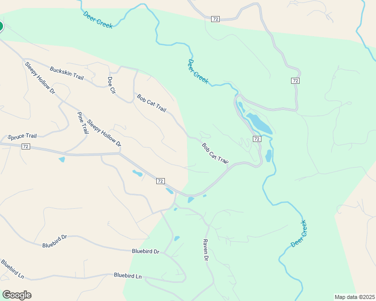map of restaurants, bars, coffee shops, grocery stores, and more near 197 Bob Cat Trail in Bailey