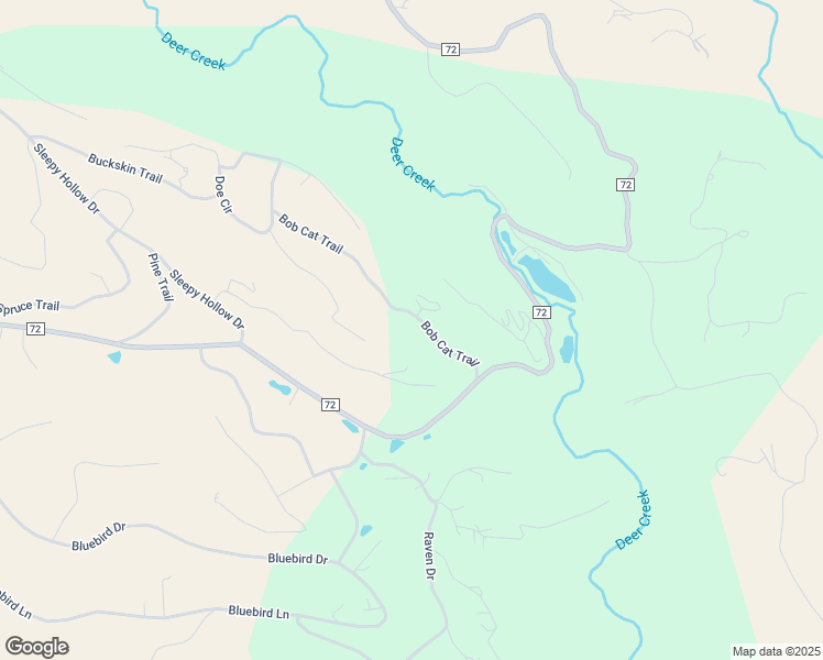 map of restaurants, bars, coffee shops, grocery stores, and more near 197 Bob Cat Trail in Bailey