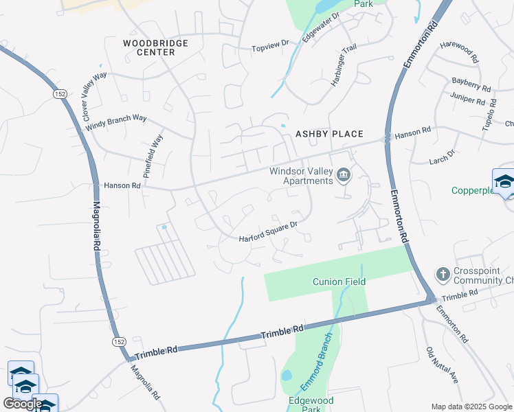 map of restaurants, bars, coffee shops, grocery stores, and more near 1381 Harford Square Drive in Edgewood