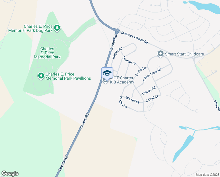 map of restaurants, bars, coffee shops, grocery stores, and more near 1156 Levels Road in Middletown