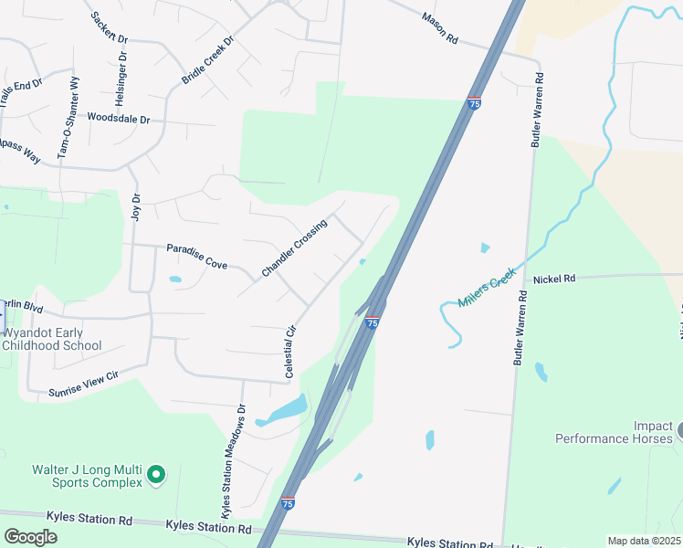 map of restaurants, bars, coffee shops, grocery stores, and more near 8091 Lois Lane in Butler County