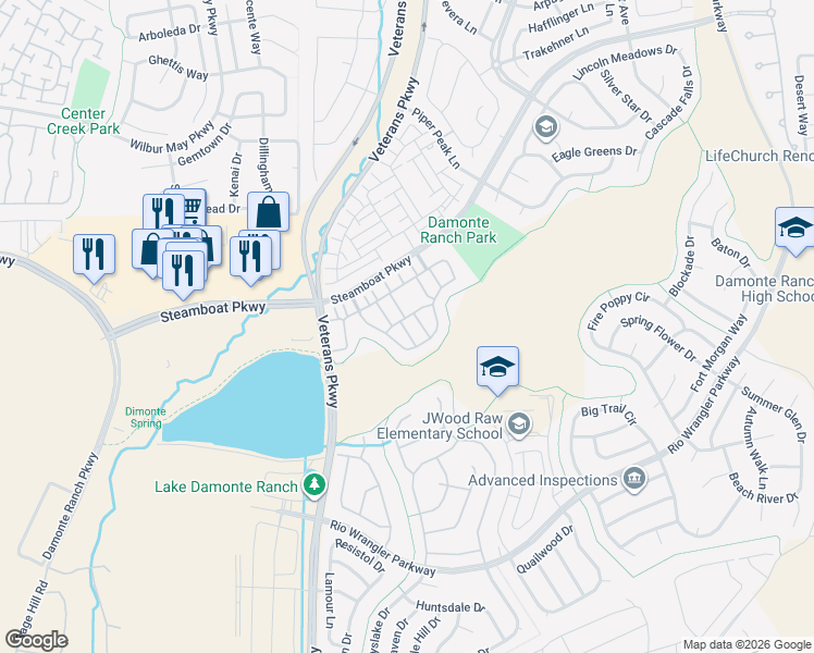 map of restaurants, bars, coffee shops, grocery stores, and more near 1865 Sea Horse Road in Reno
