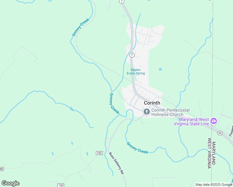 map of restaurants, bars, coffee shops, grocery stores, and more near 129 Old Grade Road in Terra Alta