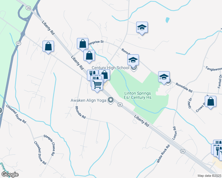 map of restaurants, bars, coffee shops, grocery stores, and more near 42 Liberty Road in Berlin