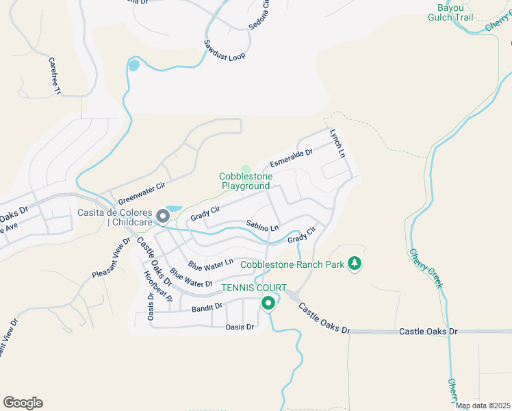 map of restaurants, bars, coffee shops, grocery stores, and more near 6421 Sabino Way in Castle Rock