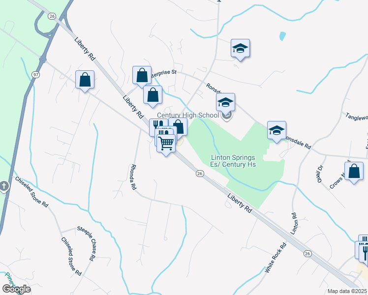 map of restaurants, bars, coffee shops, grocery stores, and more near 40 Liberty Road in Berlin