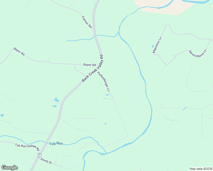 map of restaurants, bars, coffee shops, grocery stores, and more near 154-232 Puffenburger Lane in Hedgesville