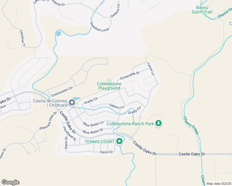 map of restaurants, bars, coffee shops, grocery stores, and more near 6421 Sabino Way in Castle Rock