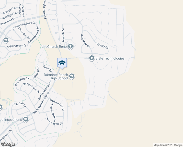 map of restaurants, bars, coffee shops, grocery stores, and more near 10290 Gold Mine Drive in Reno