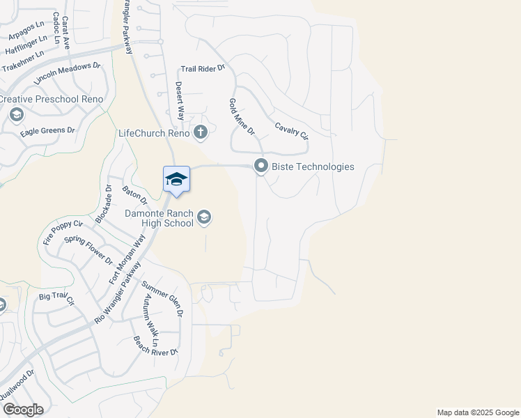 map of restaurants, bars, coffee shops, grocery stores, and more near 10290 Gold Mine Drive in Reno