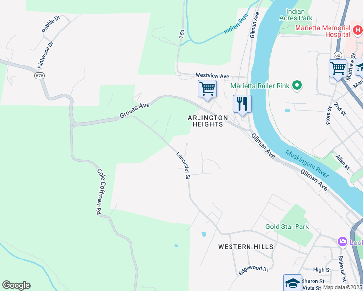 map of restaurants, bars, coffee shops, grocery stores, and more near 112 Sunnyhill Drive in Marietta