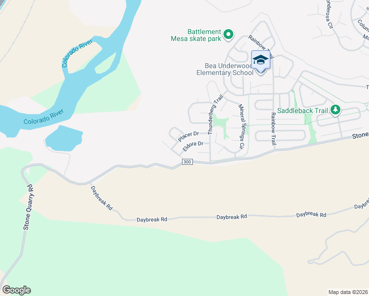 map of restaurants, bars, coffee shops, grocery stores, and more near 0095 Eldora Drive in Parachute