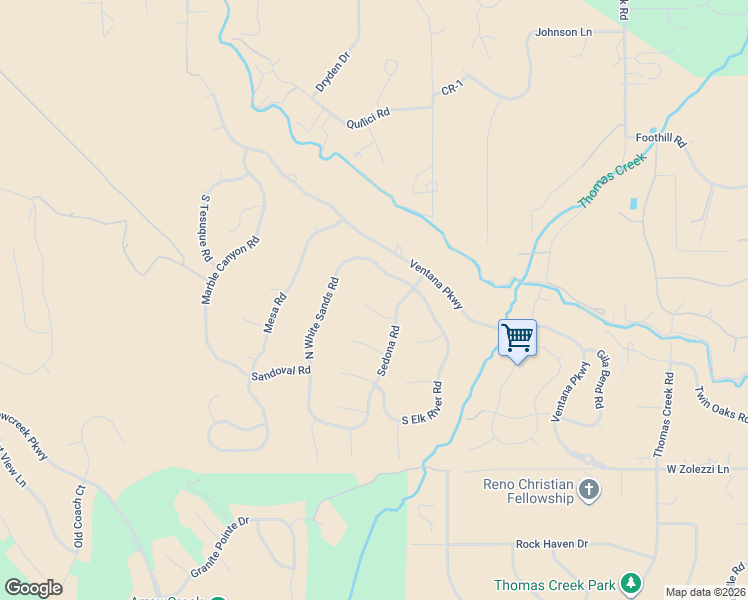 map of restaurants, bars, coffee shops, grocery stores, and more near 363 Sangre Circle in Reno
