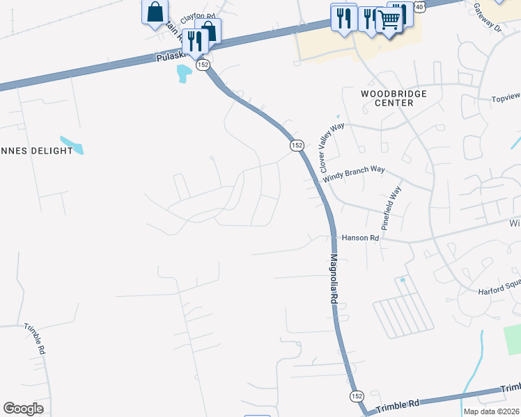 map of restaurants, bars, coffee shops, grocery stores, and more near 719 Managrass Drive in Joppatowne
