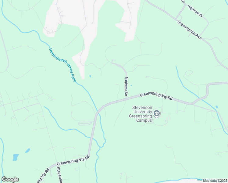 map of restaurants, bars, coffee shops, grocery stores, and more near 1718 Greenspring Valley Road in Baltimore County