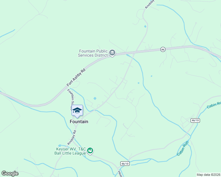 map of restaurants, bars, coffee shops, grocery stores, and more near 11304 Knobley Road in Keyser