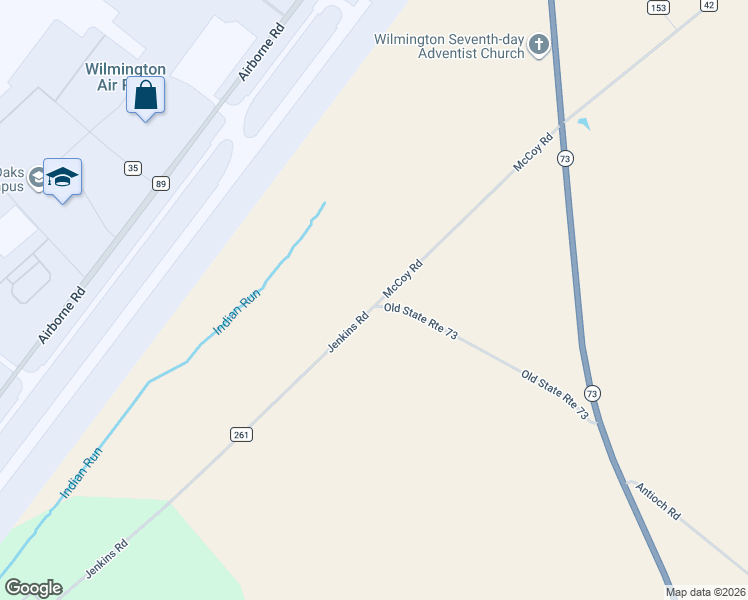 map of restaurants, bars, coffee shops, grocery stores, and more near 3643 McCoy Road in Wilmington