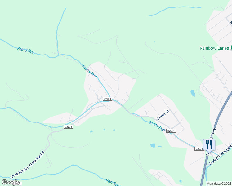 map of restaurants, bars, coffee shops, grocery stores, and more near 40 Sunnydale Drive in Keyser