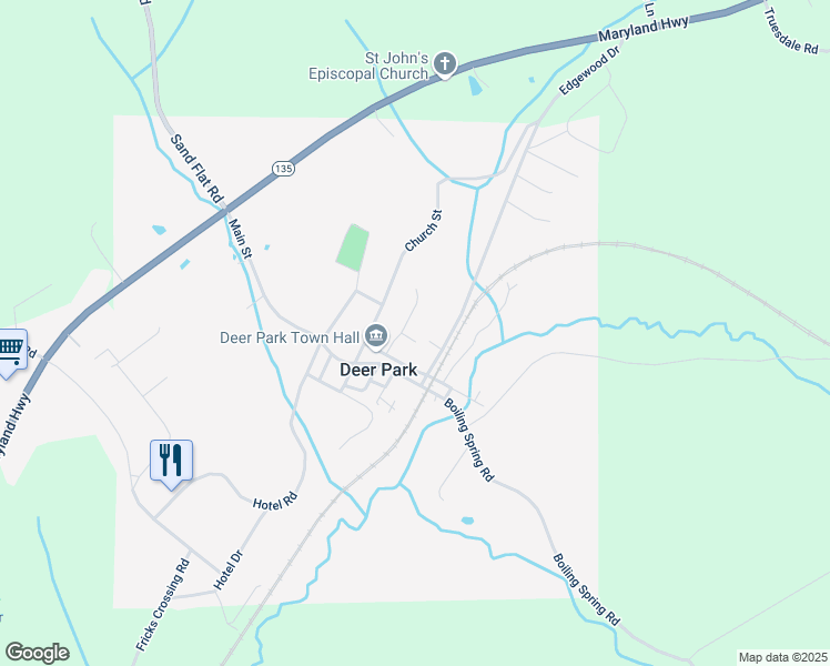 map of restaurants, bars, coffee shops, grocery stores, and more near 87 Edgewood Drive in Oakland