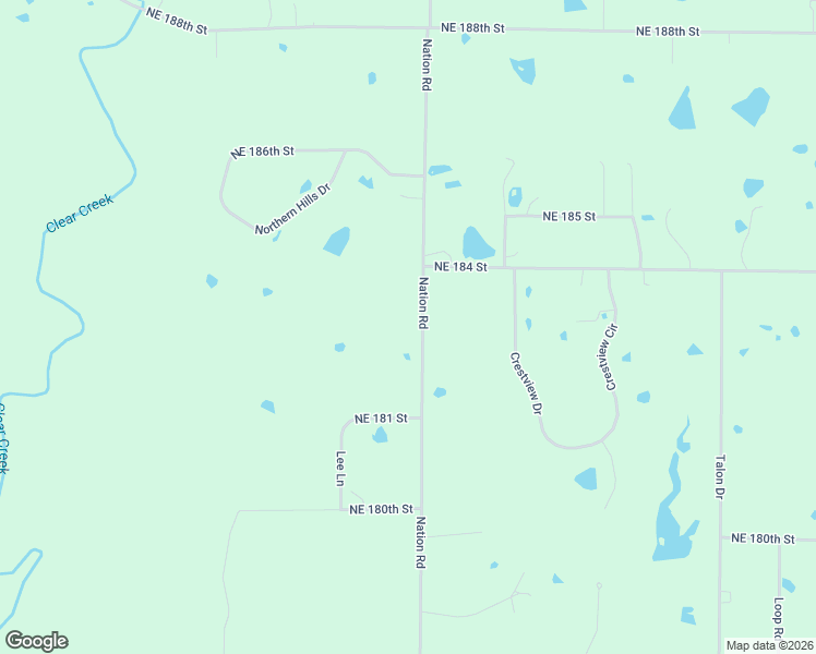 map of restaurants, bars, coffee shops, grocery stores, and more near 18309 Nation Road in Holt