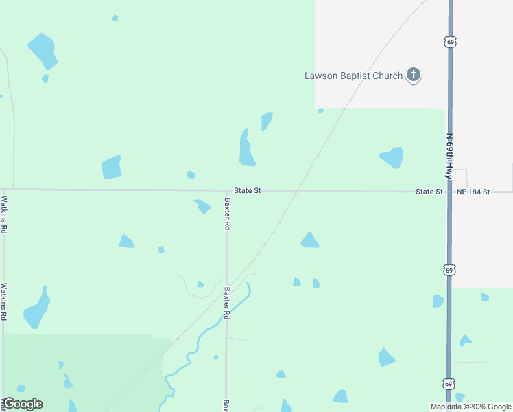 map of restaurants, bars, coffee shops, grocery stores, and more near 18325 Baxter Road in Lawson