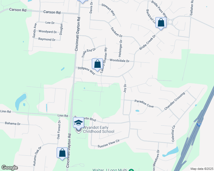 map of restaurants, bars, coffee shops, grocery stores, and more near 996 Tam-O-Shanter Way in Monroe