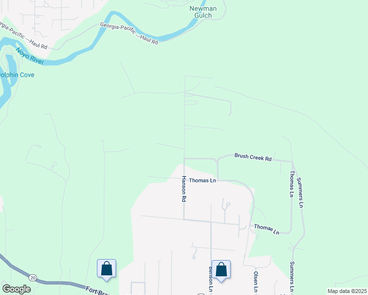 map of restaurants, bars, coffee shops, grocery stores, and more near 19979-20001 Hanson Road in Fort Bragg