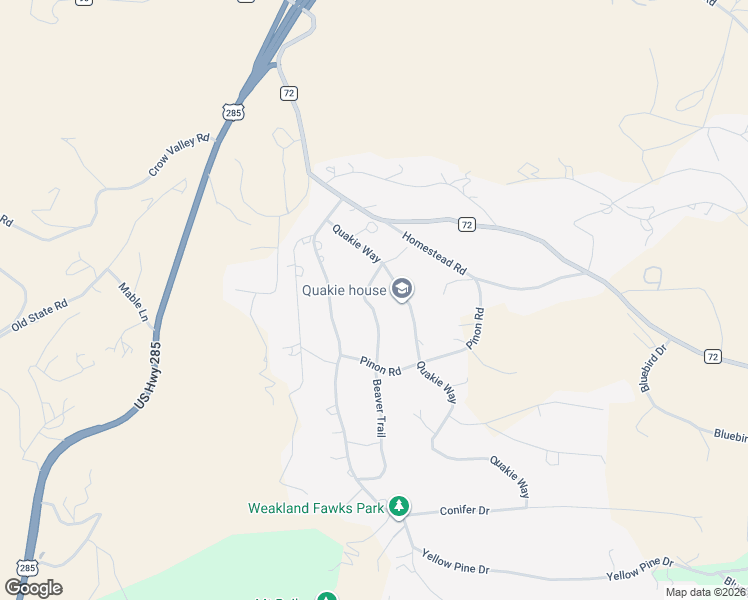 map of restaurants, bars, coffee shops, grocery stores, and more near 518 Beaver Trail in Bailey