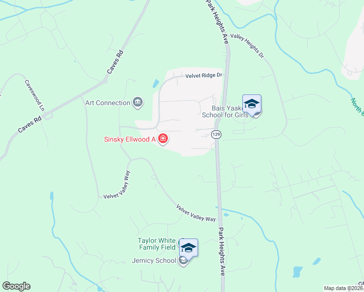 map of restaurants, bars, coffee shops, grocery stores, and more near 10 Melissa Court in Owings Mills