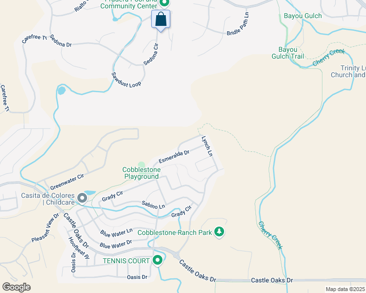 map of restaurants, bars, coffee shops, grocery stores, and more near 6911 Lynch Lane in Castle Rock