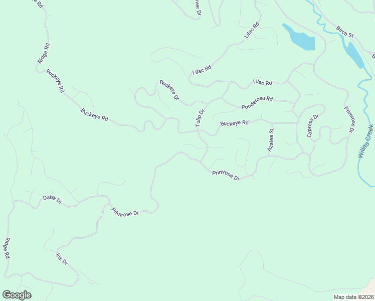 map of restaurants, bars, coffee shops, grocery stores, and more near 3282 Primrose Drive in Willits