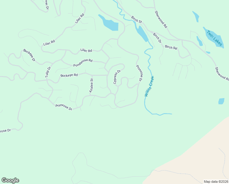 map of restaurants, bars, coffee shops, grocery stores, and more near 2948 Primrose Drive in Willits