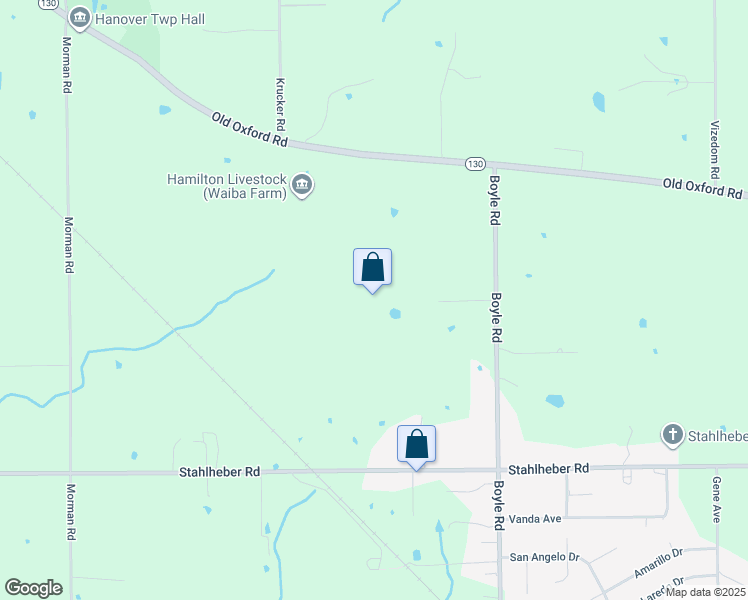 map of restaurants, bars, coffee shops, grocery stores, and more near 1421 Boyle Road in Hamilton