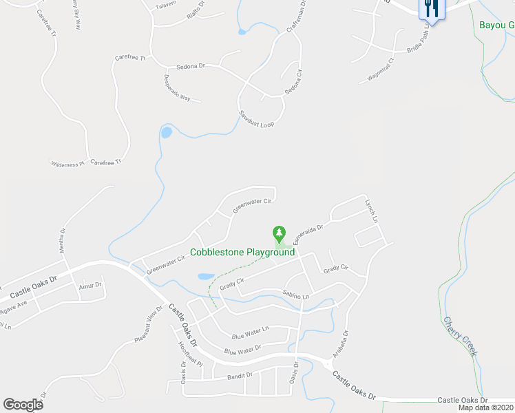map of restaurants, bars, coffee shops, grocery stores, and more near 7385 Greenwater Circle in Castle Rock