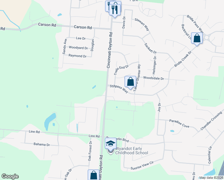 map of restaurants, bars, coffee shops, grocery stores, and more near 916 South Main Street in Monroe
