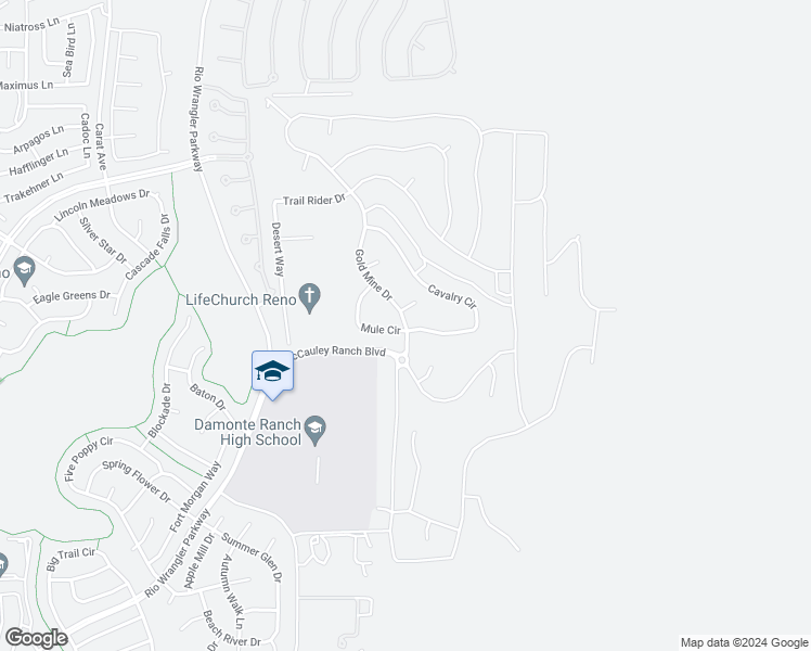 map of restaurants, bars, coffee shops, grocery stores, and more near 10260 Gold Mine Drive in Reno