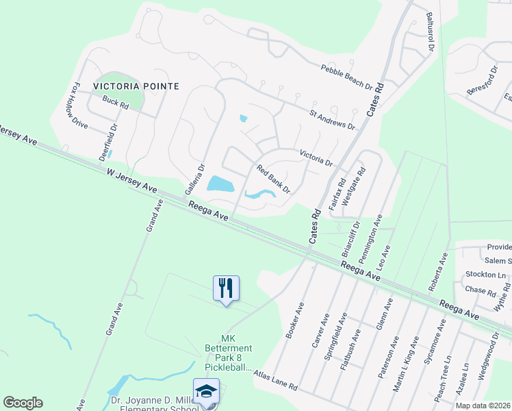 map of restaurants, bars, coffee shops, grocery stores, and more near 80 Jamestown Circle in Hamilton Township