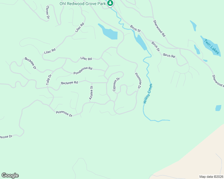 map of restaurants, bars, coffee shops, grocery stores, and more near 24386 Cypress Drive in Willits