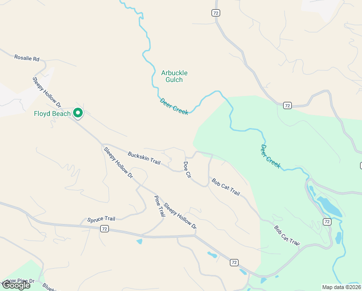 map of restaurants, bars, coffee shops, grocery stores, and more near 65 Catamount Lane in Bailey