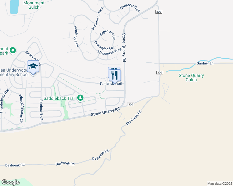 map of restaurants, bars, coffee shops, grocery stores, and more near 50 Silver Plume Drive in Battlement Mesa