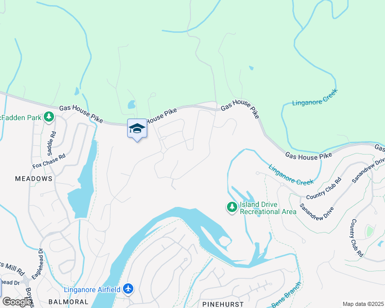 map of restaurants, bars, coffee shops, grocery stores, and more near 7129 Bodkin Way in New Market