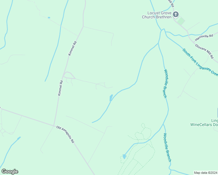 map of restaurants, bars, coffee shops, grocery stores, and more near 7011 Kimmel Road in Mount Airy