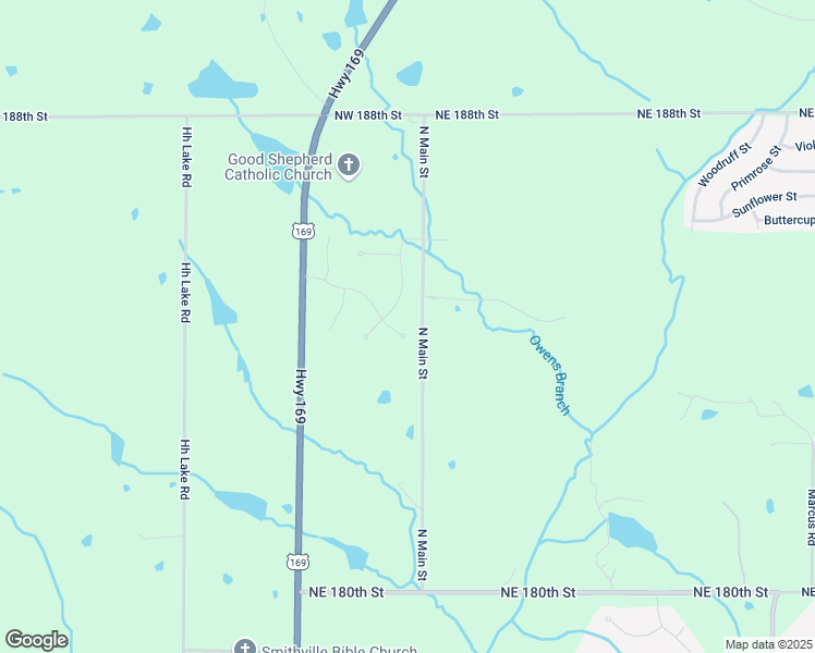 map of restaurants, bars, coffee shops, grocery stores, and more near 204 Rock Creek Terrace in Smithville