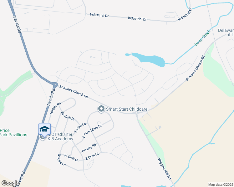 map of restaurants, bars, coffee shops, grocery stores, and more near 540 Swansea Drive in Middletown